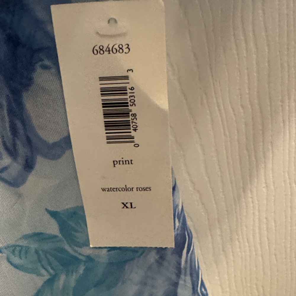 Oscar de la Renta Sheer Blue Floral Tie-Waist Robe - Picture 6 of 8